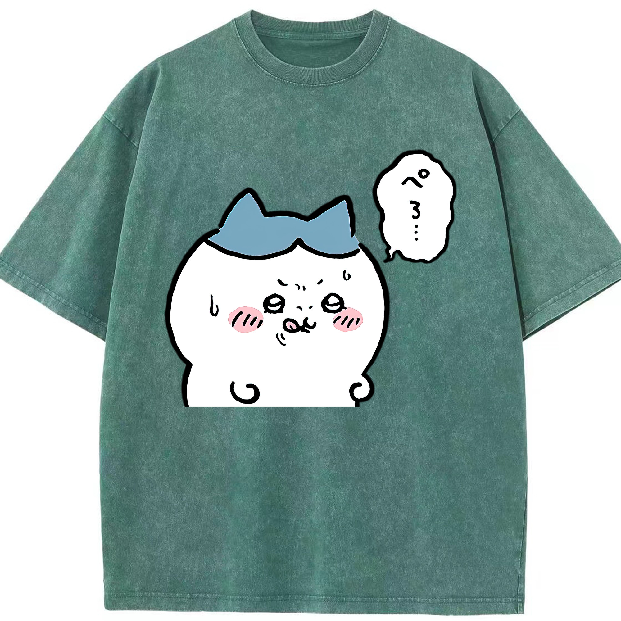 （画像用） ちいかわ ハチワレ Chii-kawa hachiware 綿100% ヴィンテージ風 半袖Tシャツ（フロントプリント）